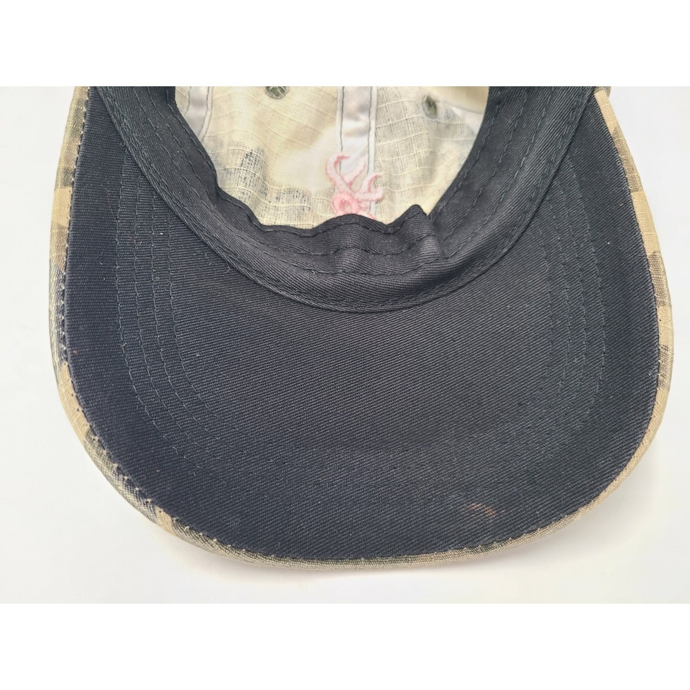 Women Browning Camo Strapback Adjustable Hat Cap Hunt Fish Dad Beige Gray Pink - Picture 11 of 13